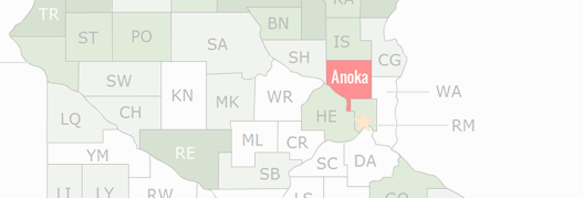 Anoka County Map