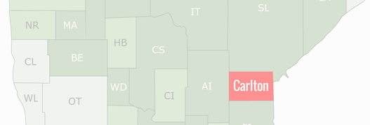 Carlton County Map