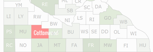 Cottonwood County Map