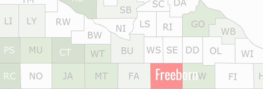 Freeborn County Map