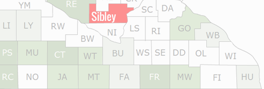 Sibley County Map